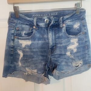 American Eagle Shorts Size 4 Hi Rise Shortie Distressed